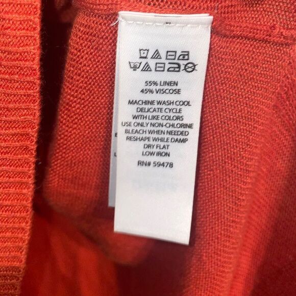 Linen Sweater - Burnt Orange - Picture 8 of 9